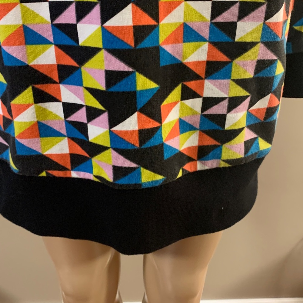 Lacoste Multicolor Geometric Crew Neck dress/sweater, small - Picture 4 of 9